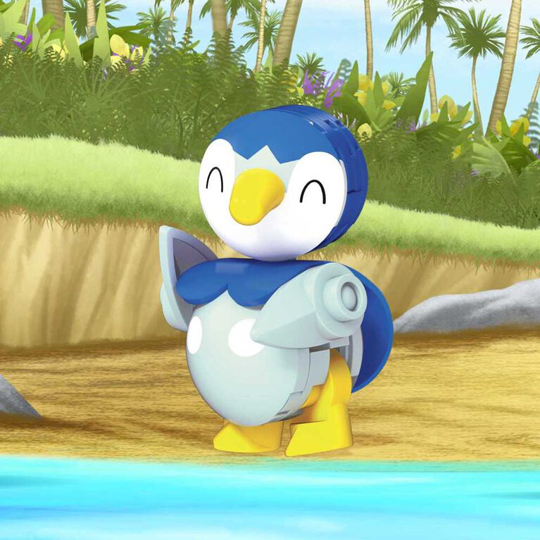 Mega Pokemon Piplup Construction Set with character figures (20 Pieces)