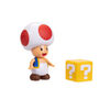 Figurine Super Mario 4 pouces - Crapaud rouge avec Bloc point d'interrogation 