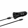 Blu Element Car Charger Dual USB 3.4A w/Lightning Cable Black