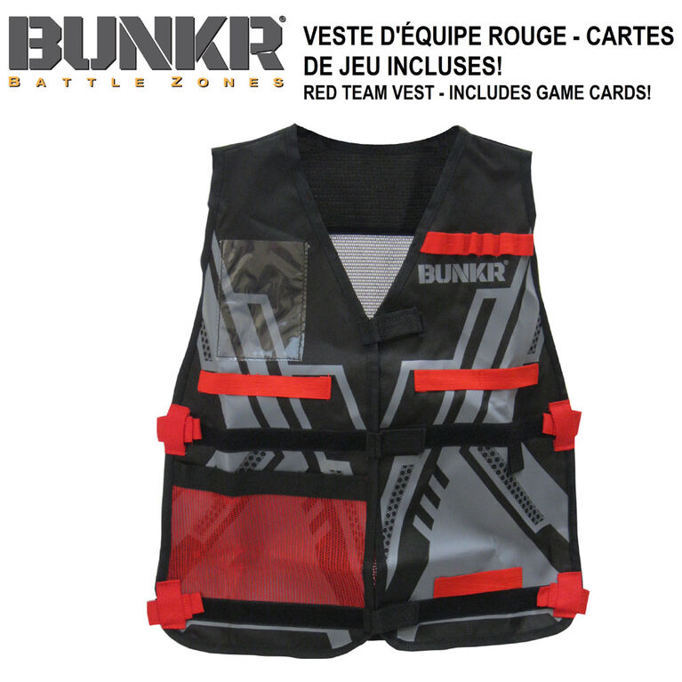 NBL BUNKR Tactical Blue Team Vest for Blaster Battles