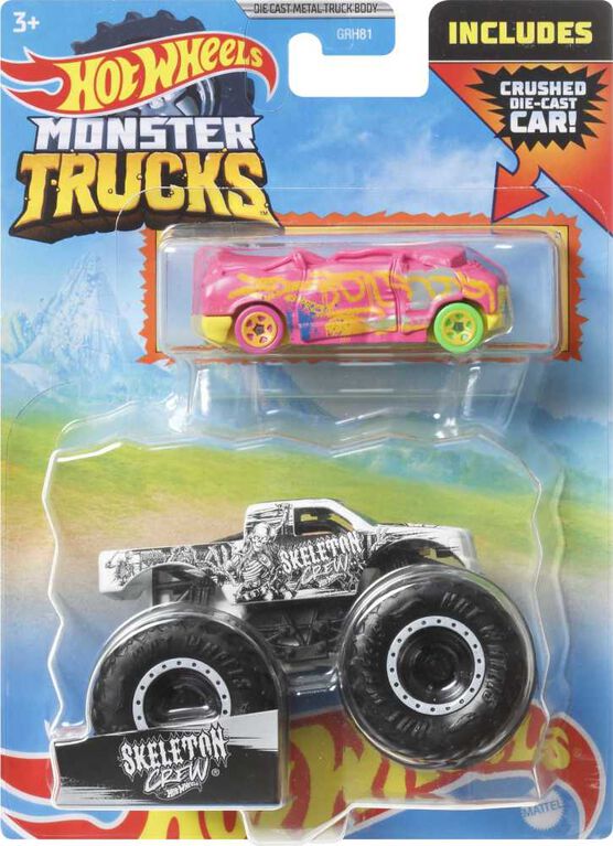 Hot Wheels - Monster Trucks - Véhicules à échelle 1:64, coffret de 2