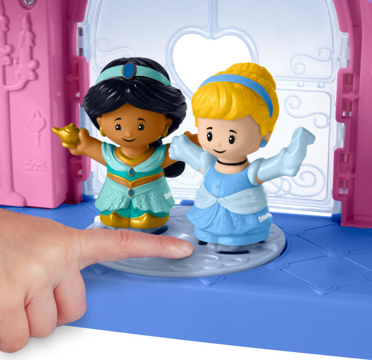Disney Princess Magical Lights and Dancing Castle Little People Toddler Playset, 2 Figures