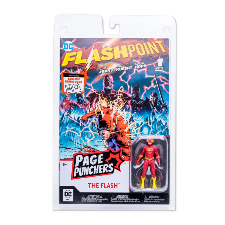 McFarlane Toys DC Direct 3" Figure avec Comic Vague 2 - The Flash (Flashpoint)