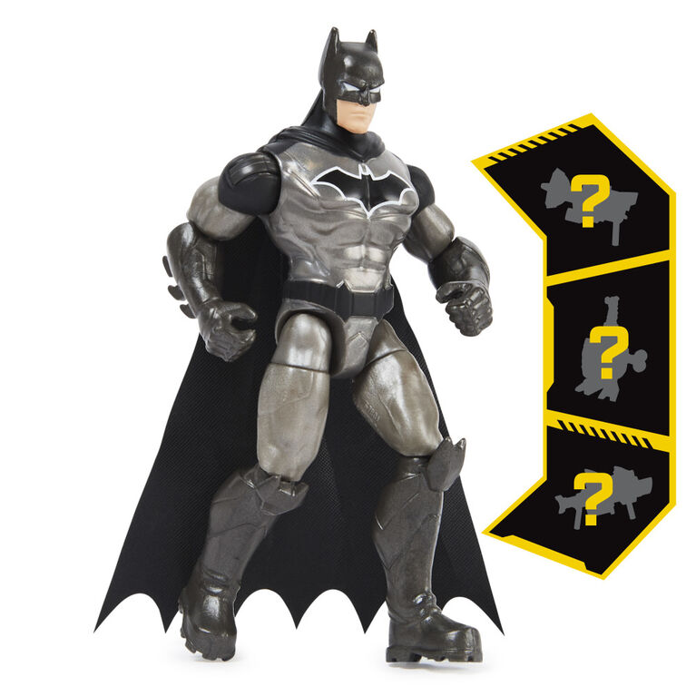 DC Comics, 4-inch Batman Action Figure with 3 Mystery Accessories