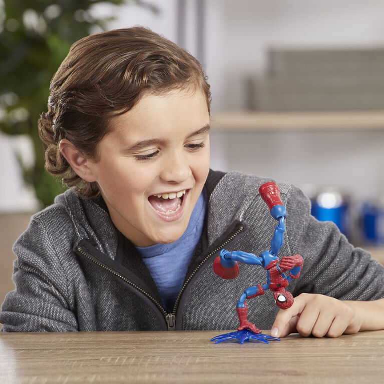 Marvel Spider-Man Bend and Flex Spider-Man Action Figure Toy, 6-Inch Flexible Figure