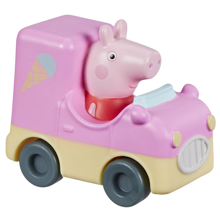 Peppa Pig Petits v&eacute;hicules, Candy Cat dans un camion de cr&egrave;me glac&eacute;e, v&eacute;hicule avec roues mobiles