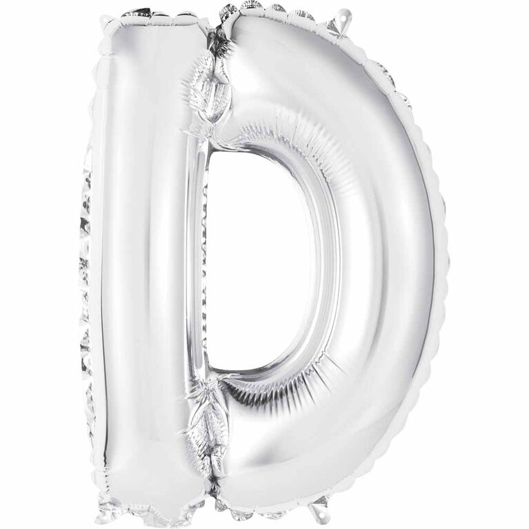 Ballons en forme de lettre en argent 14 " - D