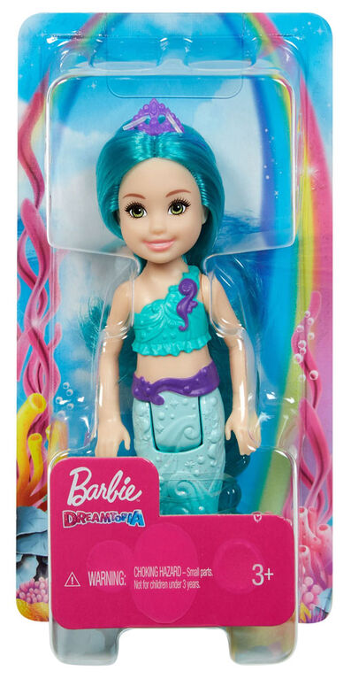 Barbie Dreamtopia Chelsea Mermaid Doll 6 5 Inch With Teal Hair And Tail Toys R Us Canada
