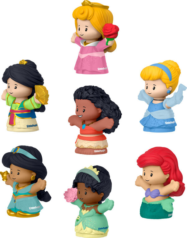 Fisher-Price Little People Disney Princess Toys, 7-Figure Pack for Toddlers and Preschool Kids