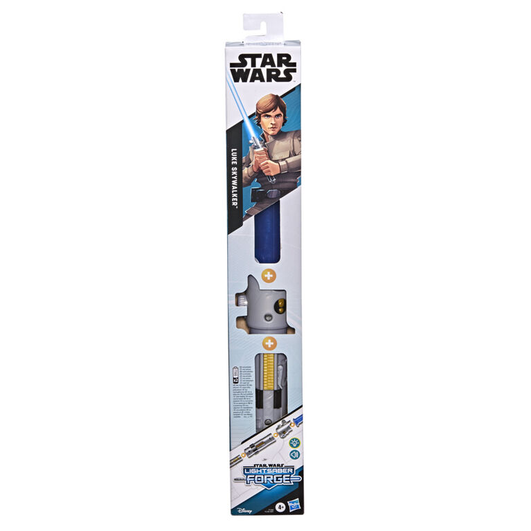 Star Wars Lightsaber Forge Luke Skywalker Electronic Extendable Blue Lightsaber Toy