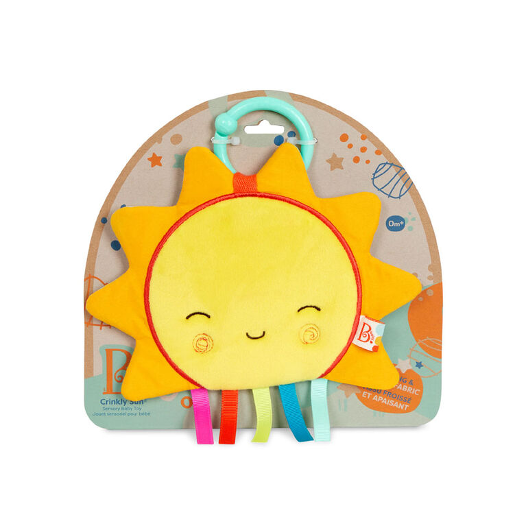 Jouet sensoriel pour bébé, Crinkly Sun, B. toys