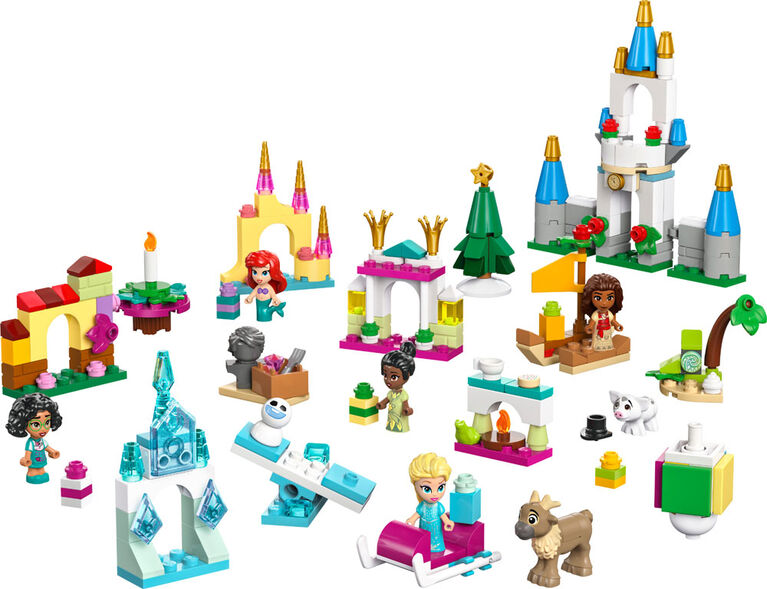 LEGO Disney Advent Calendar 2024, Christmas Toys for Kids, Building Kit with 8 Mini Dolls, 43253