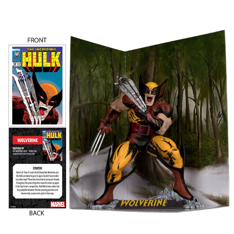 Marvel Wolverine 1:6th Scale Collectible with Scene (The Incredible Hulk #340)