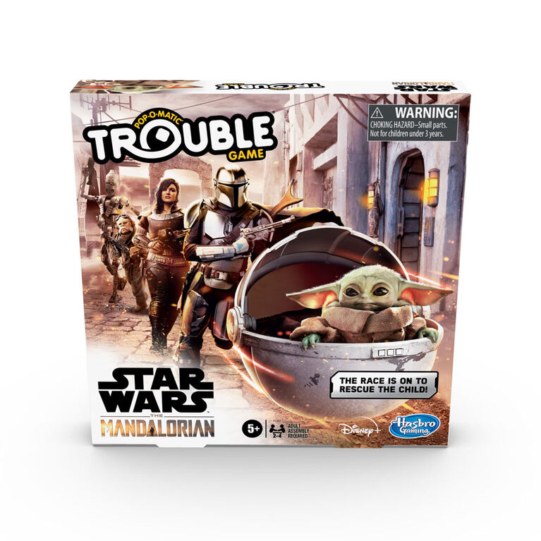 Trouble : édition Star Wars The Mandalorian, jeu de plateau - Édition anglaise - les motifs peuvent varier
