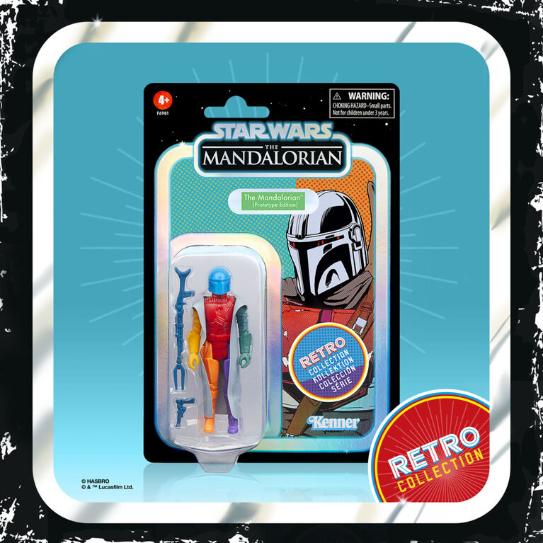 Star Wars Retro Collection The Mandalorian Prototype Edition, The Mandalorian 3.75" Action Figures - R Exclusive