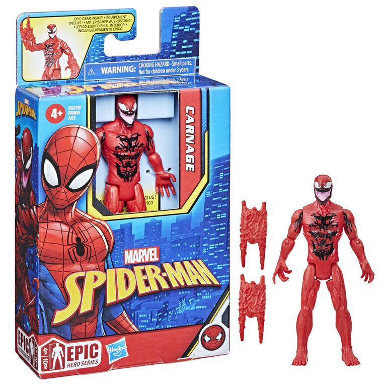 Marvel Spider-Man Epic Hero Series Carnage Spider-Man Action Figure with Accessory (4 Inch)