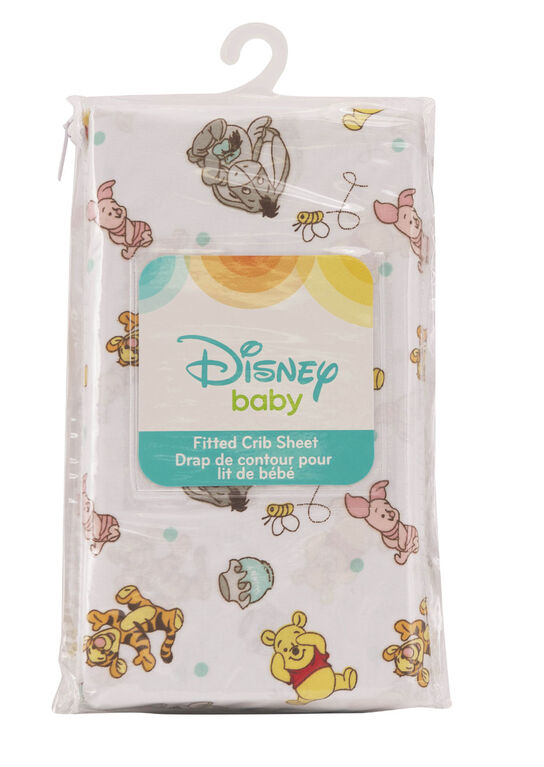 Disney Baby Drap de contour pour lit de bébé- Winnie The Pooh