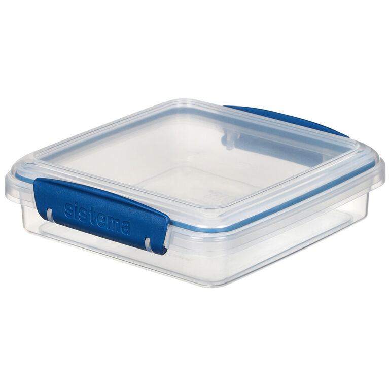 Sistema To Go Sandwich Lunch Box, Stackable Food Storage Container, 450 mL, BPA Free, Colour May Vary