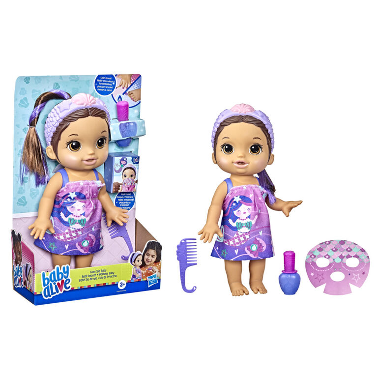 Baby Alive Glam Spa Baby Doll, Mermaid, Makeup Toy