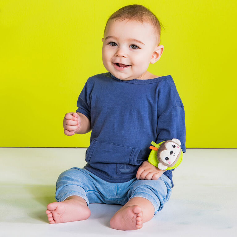 Wrist Rattle Teether - Monkey and Elephant