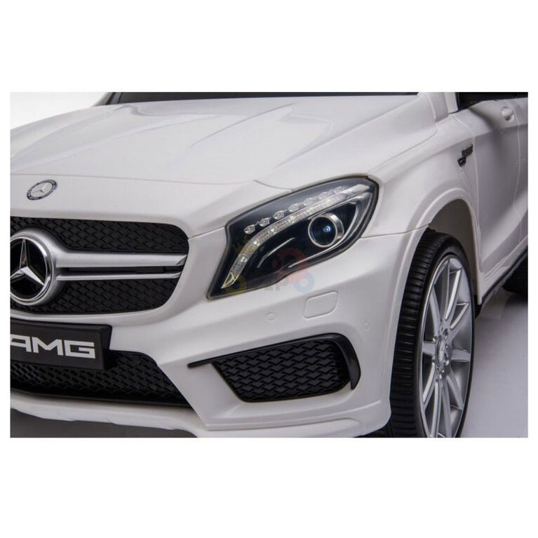 KidsVip 12V Kids and Toddlers Mercedes GLA Ride on Car w/Remote Control - White - English Edition