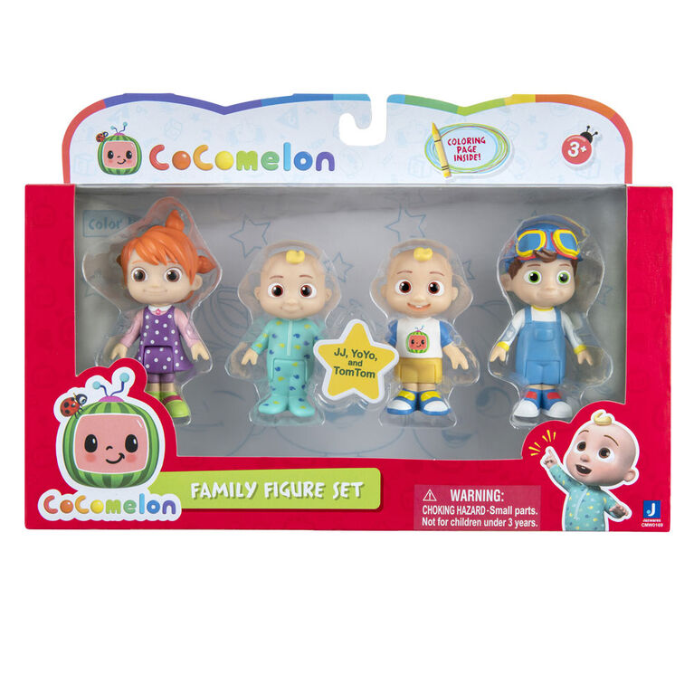 CoComelon, paquet de 4 figurines - ensemble familial
