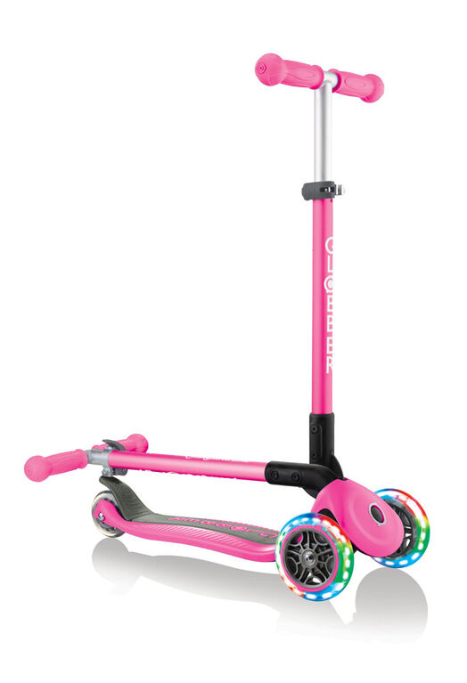 Primo Foldable Light-Up Scooter - Deep Pink