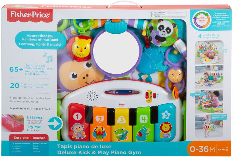 Fisher-Price Deluxe Kick and Play Piano Gym - French Edition