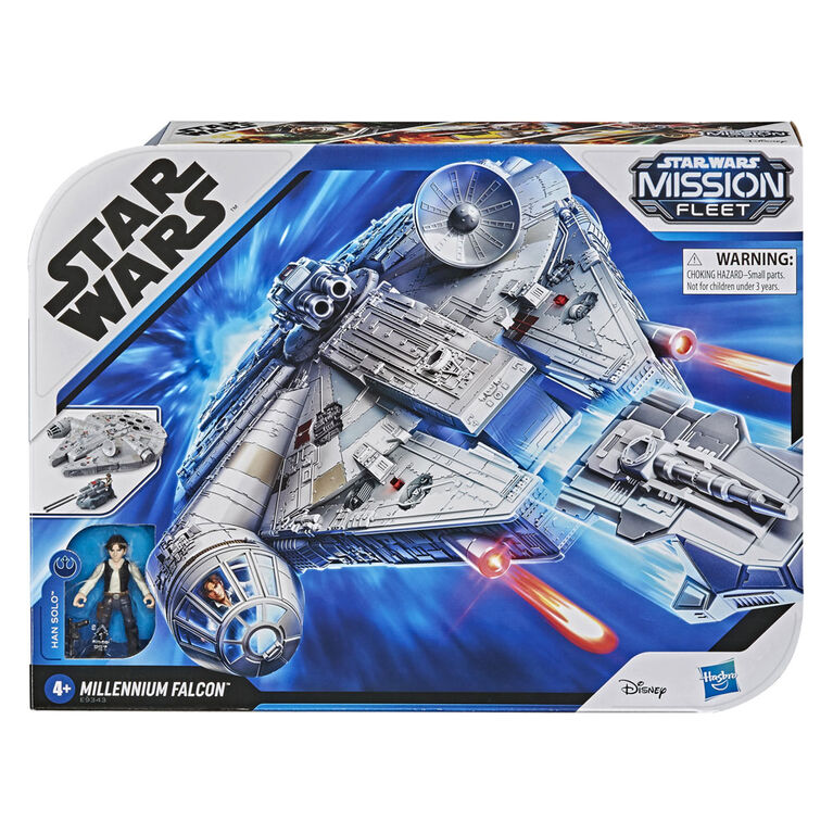 Star Wars Mission Fleet Han Solo Millennium Falcon 2.5-Inch-Scale Figure and Vehicle