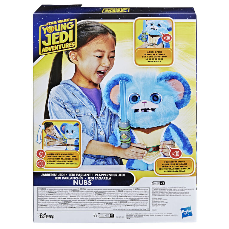Star Wars Young Jedi Adventures Jabberin' Jedi Nubs, Star Wars Electronic Plush, Star Wars Toys for Preschoolers