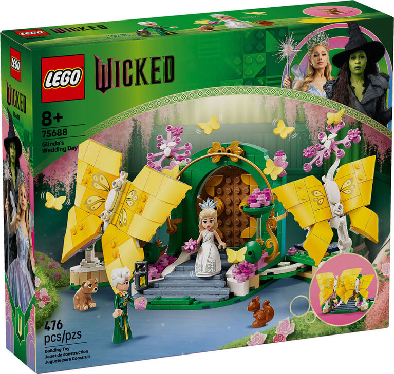 LEGO Wicked Glinda's Wedding Day Set, Butterfly Toy Inspires Role-Play Activities for Kids 75688