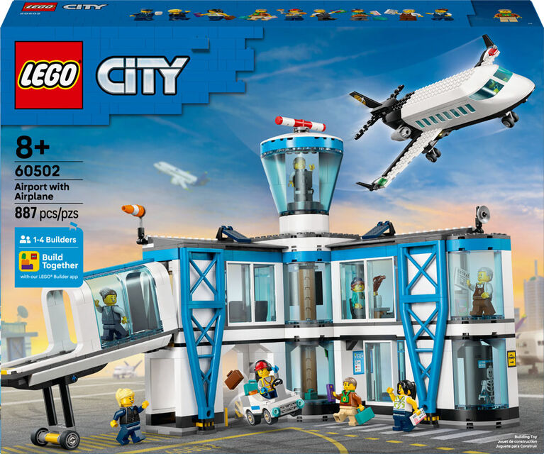 LEGO City Airport with Airplane Building Toy Building Toy for Kids, Boys & Girls, Ages 8+ - 60502