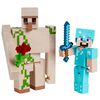 Minecraft Craft-a-block Steve and Iron Golem Figures