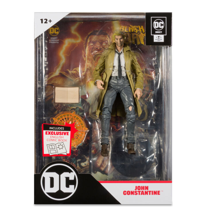 DC Direct - 7 Inch Figurine with Comic - Black Adam Comic - Constantine Figurine