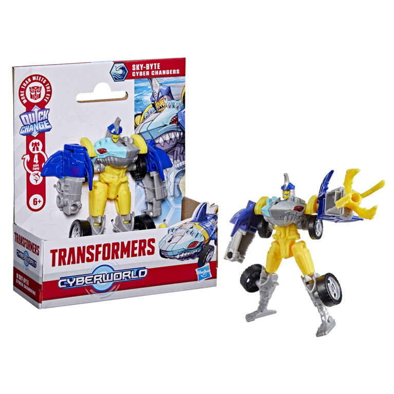 Transformers CYBERWORLD Cyber Changers Sky-Byte Action Figure