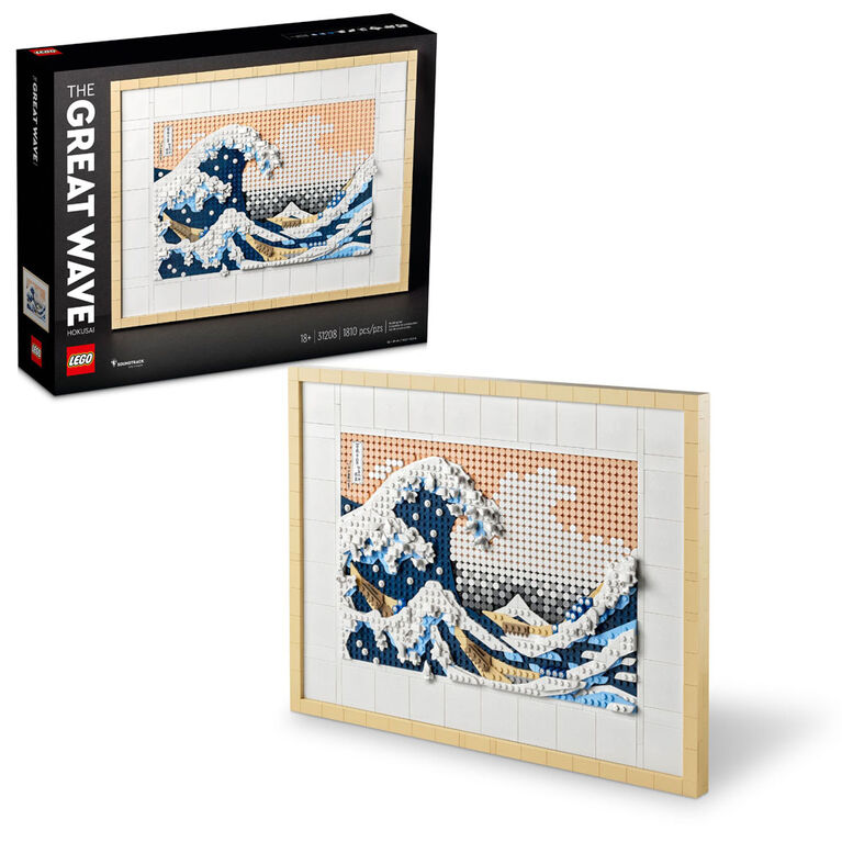 LEGO Art Hokusai - La grande vague; kit de construction d'oeuvre d'art, cadre décoratif 31208