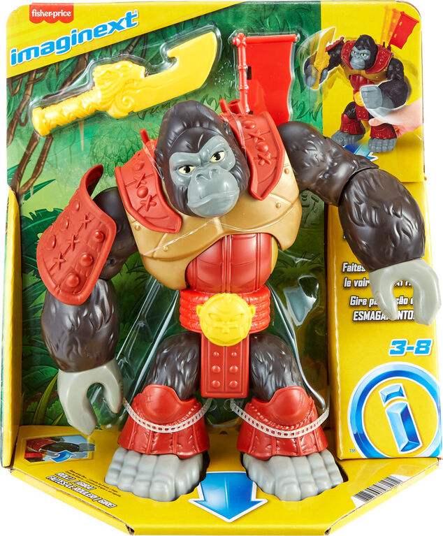 Fisher-Price Imaginext Silverback Gorilla Smash Punching Action Figure