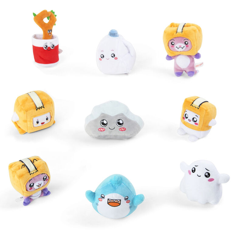 Mini peluches mystères 15 cm LankyBox - présentoir