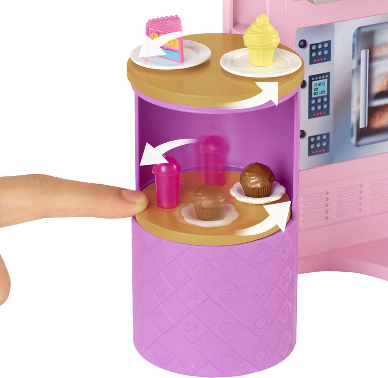 Le Restaurant de Barbie, Coffret avec Poupée et + de 30 Accessoires