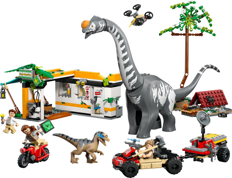 LEGO Jurassic World Raptor & Titanosaurus Tracking Mission Kids Toy for Boys & Girls, Ages 7+ -76973