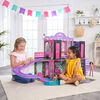 KidKraft 2-in-1 Wooden Hotel and Waterslide Dollhouse with 32 Accessories