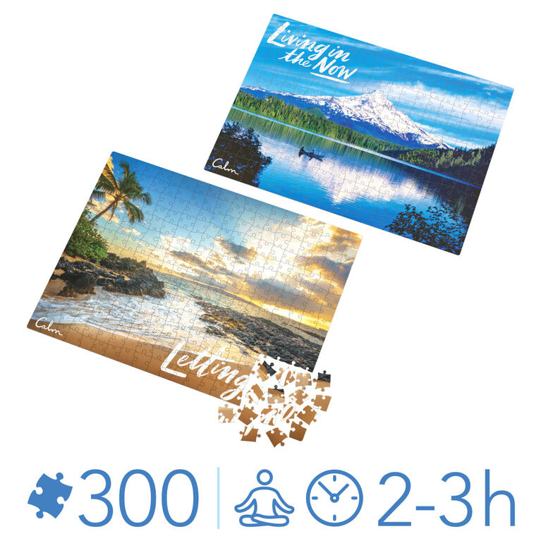 Calm Mindful Puzzle Collection 7-Pack for Relaxation, Stress Relief, and Mood Elevation