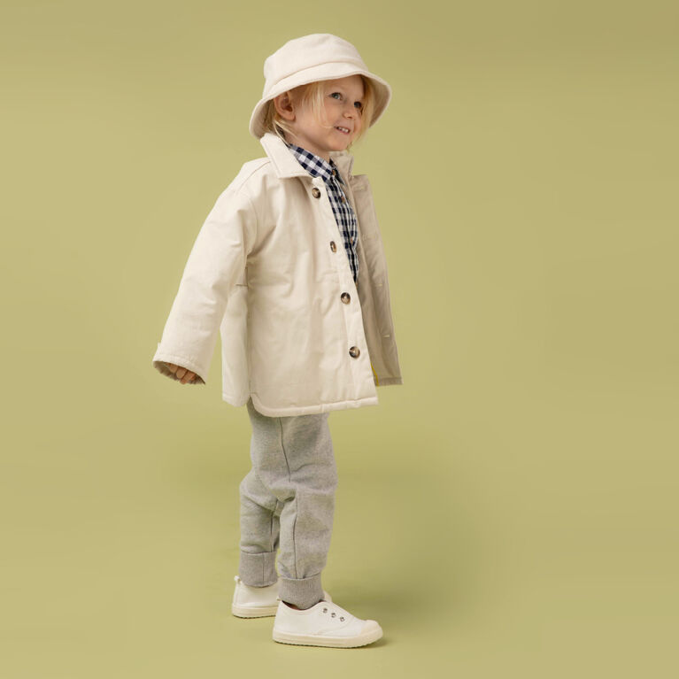RISE Little Earthling Trench Coat Ecru