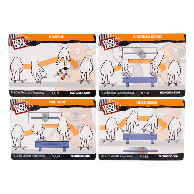 Tech Deck, Toy Machine Skateboards Versus Series, Collectible Fingerboard 2-Pack and Obstacle Set