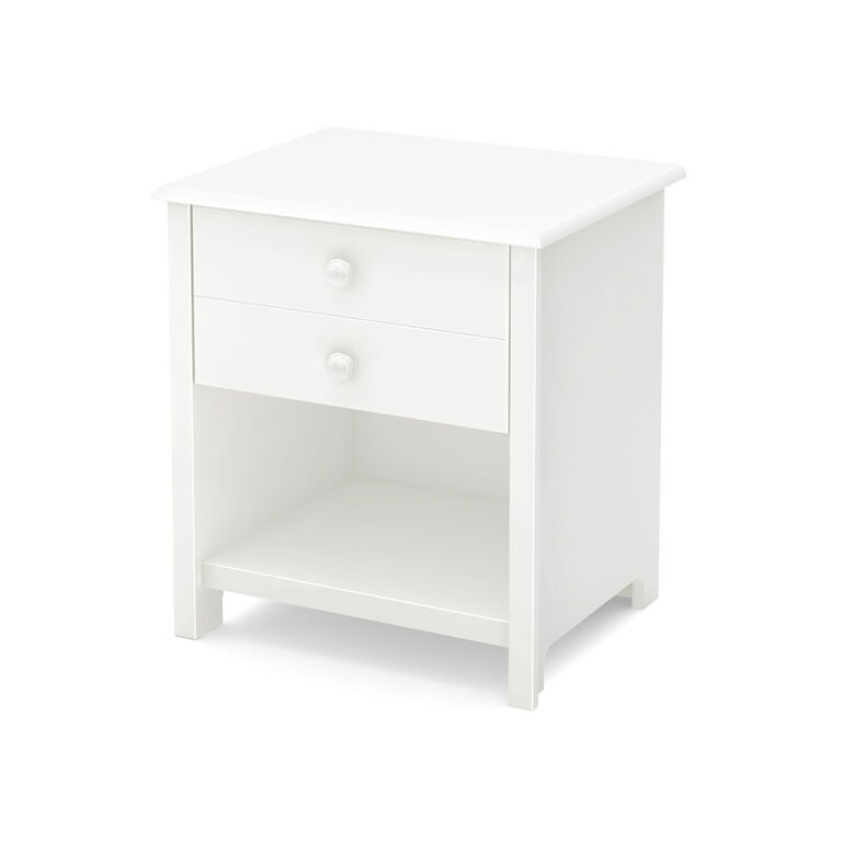 Little Smileys 1-Drawer Nightstand- Pure White