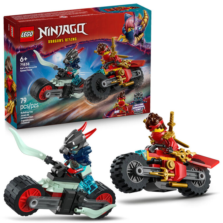 LEGO NINJAGO Kai's Motorcycle Speed Race Building Toy for Kids, Boys & Girls, Ages 6+ - 71838