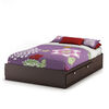 Spark Mate's Platform Storage Bed with 4 Drawers- Chocolate