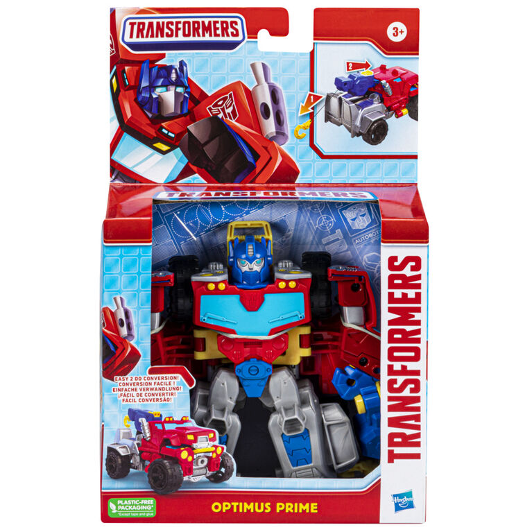 Transformers Optimus Prime Converting Toy With Truck Hauling Hook Feature, 4.5-Inch Action Figure