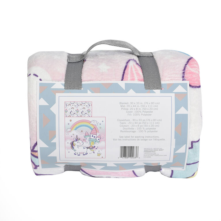 Toddler Naptime Blanket with Attached Pillow - Unicorn