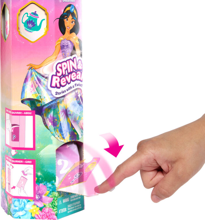 Disney Princess Spin & Reveal Jasmine Fashion Doll & Accessories with 11 Surprises